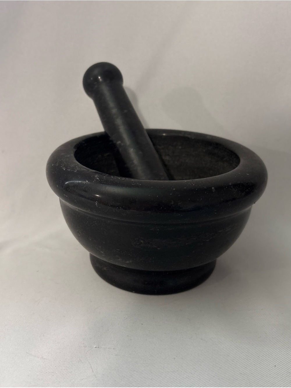 Black Marble Mortar and Pestle - Brand